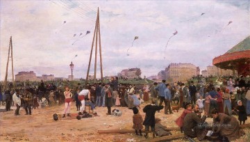 ポルト・ド・クリニャンクールの見本市会場 ジャンル ヴィクトル・ガブリエル・ギルバート Oil Paintings